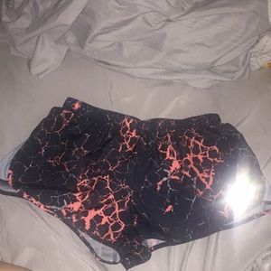 Salmon and Blue Nike Run Shorts
